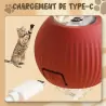 Jouets Chat-Jouet Interactif Électrique pour Chat – Balle Rotative Automatique avec Corde-Tunisie