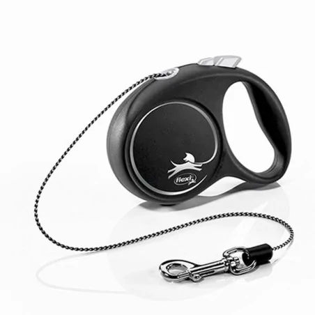 Laisse Rétractable-LAISSE FLEXI BLACK DESIGN CORD XS 3m NOIR-Tunisie