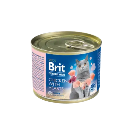 Humides Chat-Pâtée pour Chat Brit Premium By Nature au Poulet et Coeur 200g-Tunisie