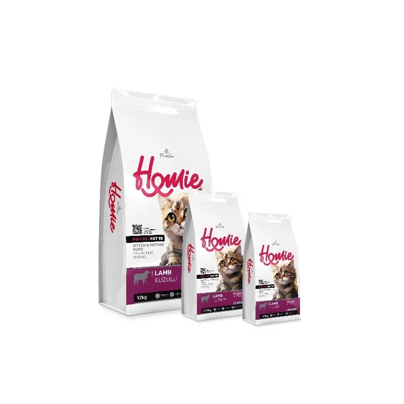 Croquettes Chat-Homie Super Premium Low Grain Kitten and Mother Agneau 2.75kg-Tunisie
