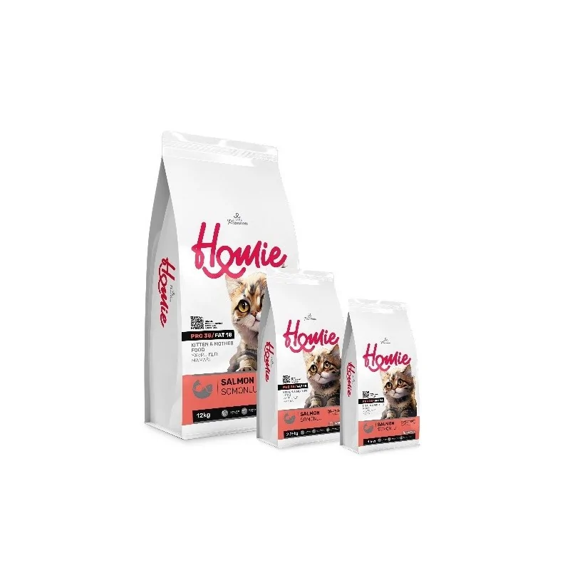 Croquettes Chat-Homie Super Premium Low Grain Kitten and Mother Saumon 1.5kg-Tunisie