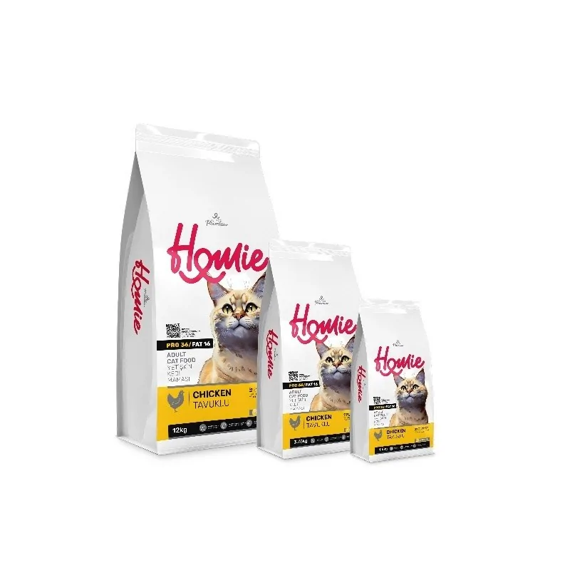 Croquettes Chat-Homie Super Premium Low Grain Adulte Poulet 1.5kg-Tunisie