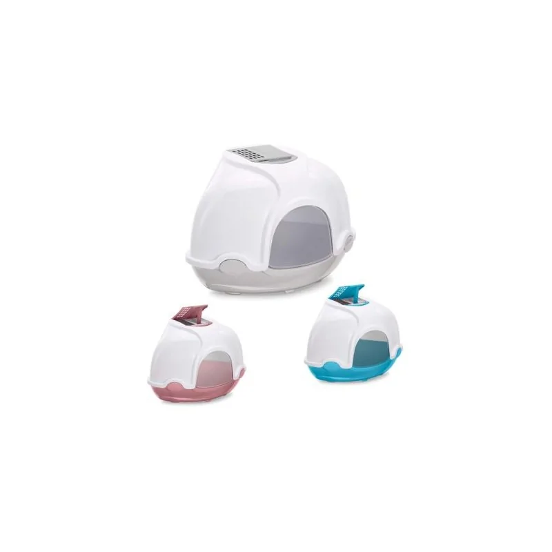 Maison de Toilettes-IMAC – Maison de Toilette Ginger Mixed avec Filtre pour Chat – 52 × 52 × 44,5 cm-Tunisie