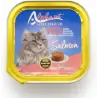 Humides Chat-Alphapet – Barquette Salmon pour Chat Adulte – Saumon – 100 g-Tunisie