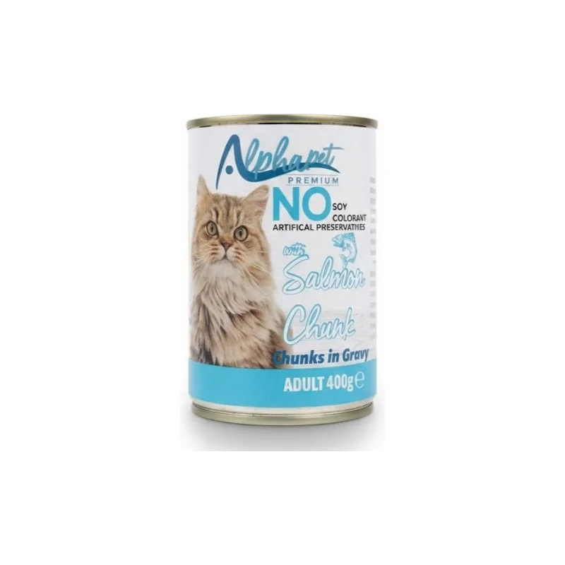 Humides Chat-ALPHAPET Gravy Saumon pour Chat Adulte 400 g-Tunisie