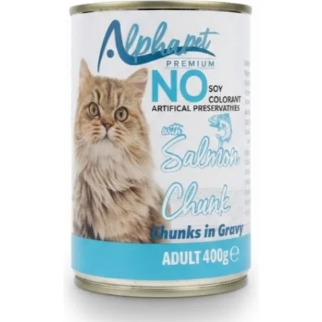 Humides Chat-ALPHAPET Gravy Saumon pour Chat Adulte 400 g-Tunisie