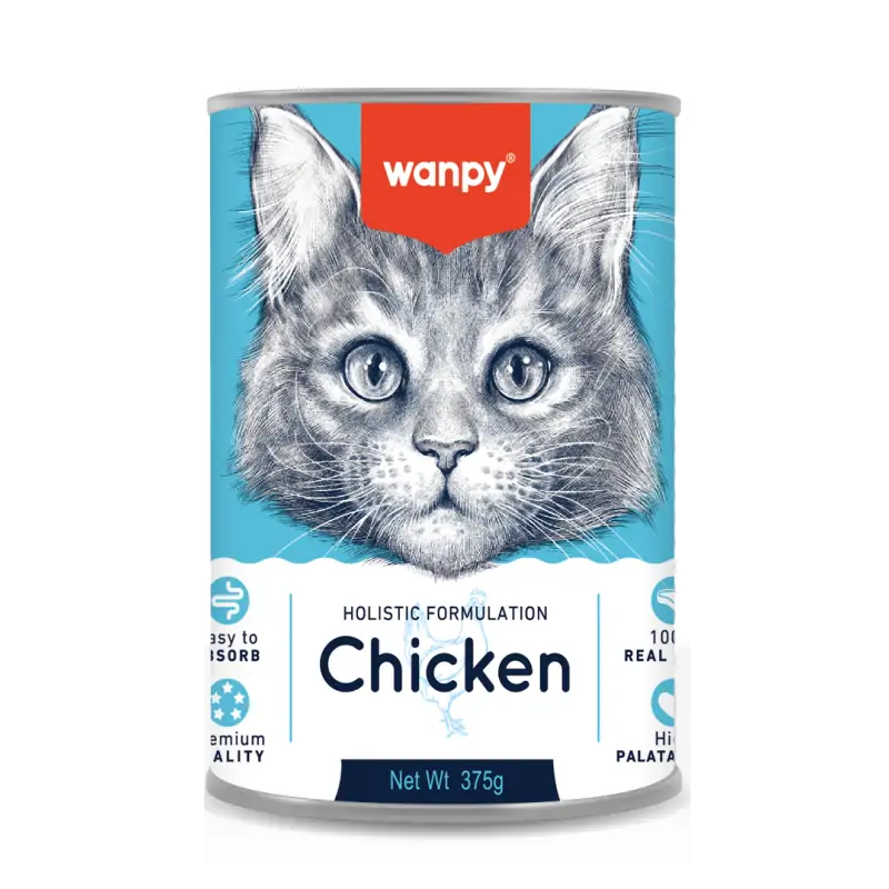Humides Chat-Wanpy Pudding au Poulet pour Chat 375g-Tunisie