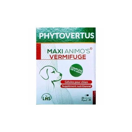 Compléments Alimentaires-VERMIFUGE MAXI ANIMO'S 20 GÉLULES-Tunisie