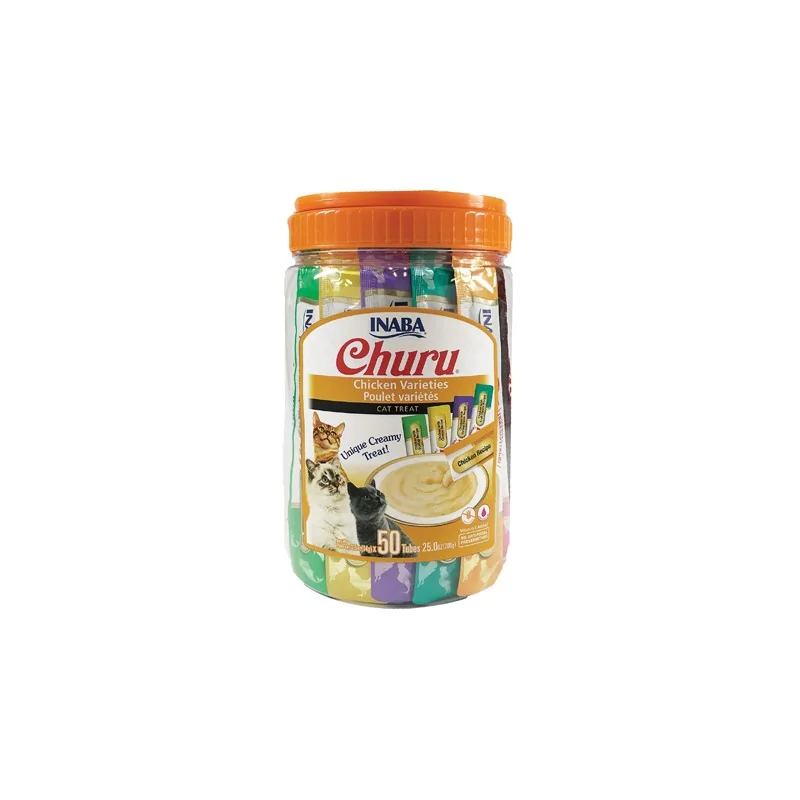 Friandises Chat-Inaba Churu Variétés Poulet pour Chat Adulte 50 Tubes-Tunisie
