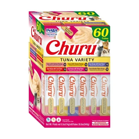 Friandises Chat-Inaba Churu Variétés Seafood pour Chat Adulte 60 Tubes-Tunisie