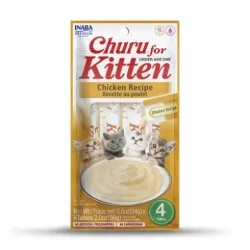 Inaba Churu Kitten Crème au Poulet pour Chaton 4 Tubes