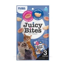 Inaba Juicy Bites Thon et Poulet pour Chat Adulte 3 Packs
