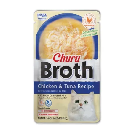 Friandises Chat-Inaba Churu Broth Poulet et Thon pour Chat Adulte 40 g-Tunisie
