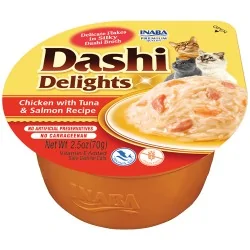 Inaba Cup Dashi Poulet Thon Saumon pour Chat Adulte 70 g