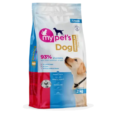 Croquette Chien-My Pet’s – Croquettes Premium pour Chiens Juniors au Poulet – 10 kg-Tunisie