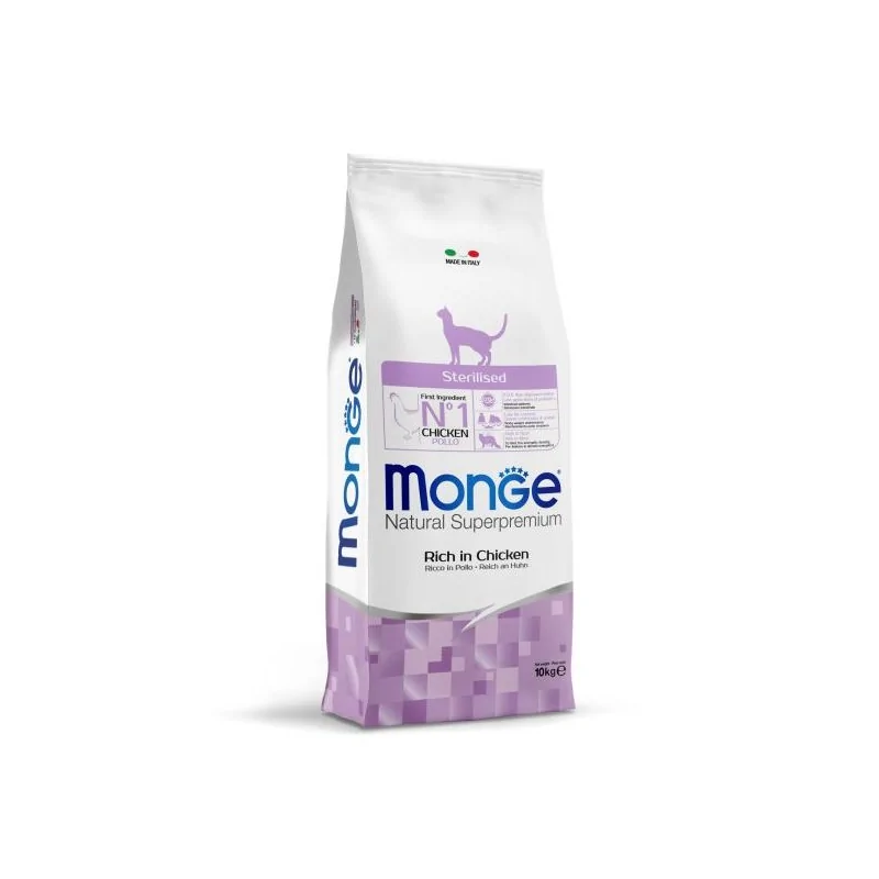 Croquettes Chat-MONGE CAT Sterilised Chiken 10 KG-Tunisie