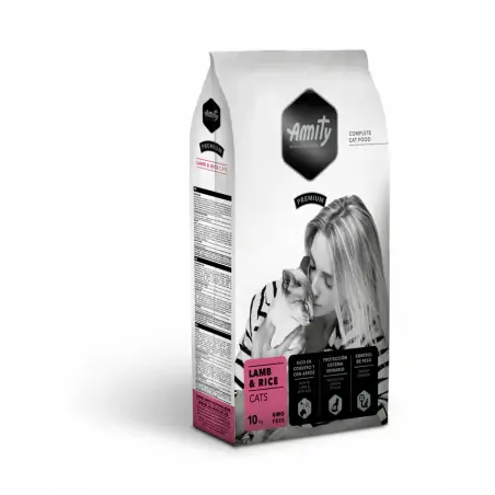 Croquettes Chat-Amity Premium Croquettes Agneau et Riz pour Chat Adulte Stérilisé 10 Kg-Tunisie