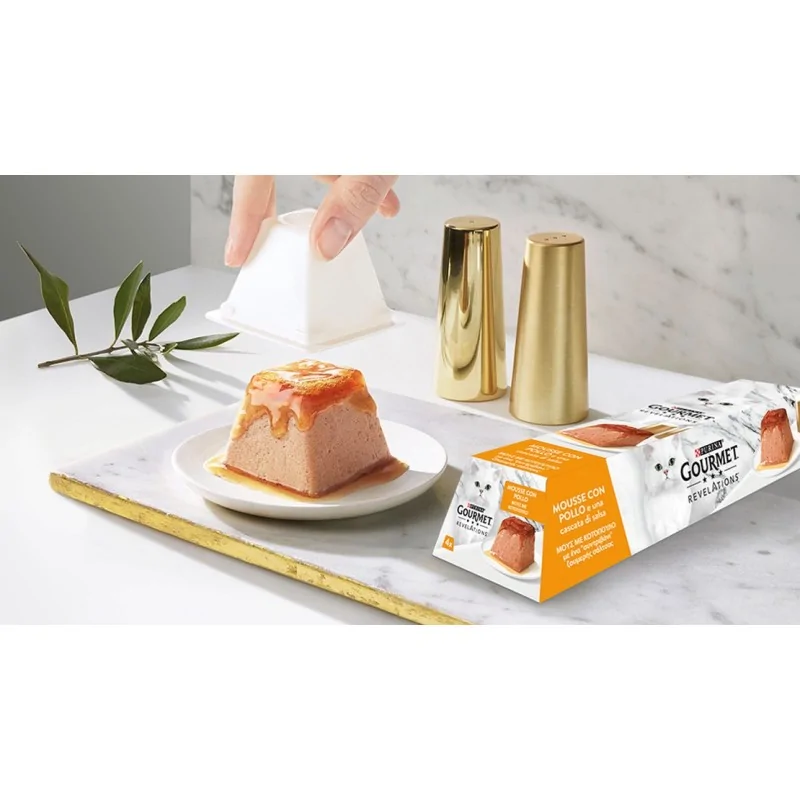Humides Chat-GOURMET Révélations, Mousselines au Poulet pour chat 4 x 57 g-Tunisie