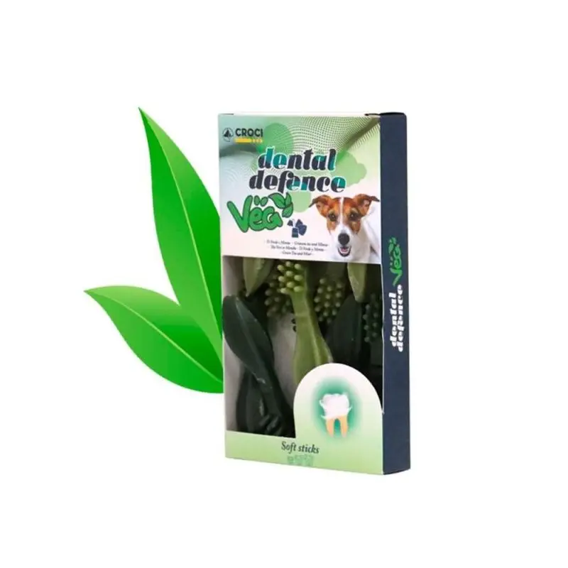 Friandises Chien-DENTAL-VEG TOOTHBRUSH GREENTEA/MINT S 100g-Tunisie