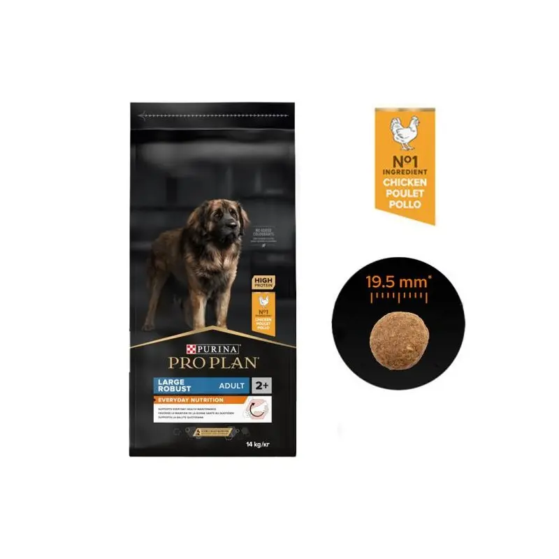 Croquette Chien-PRO PLAN LARGE ROBUST ADULT DOG CHICKEN 14KG-Tunisie