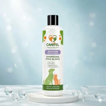 Toilettage et Hygiène-CANIFEL Shampoing Chien Poils Blancs 1 LT-Tunisie
