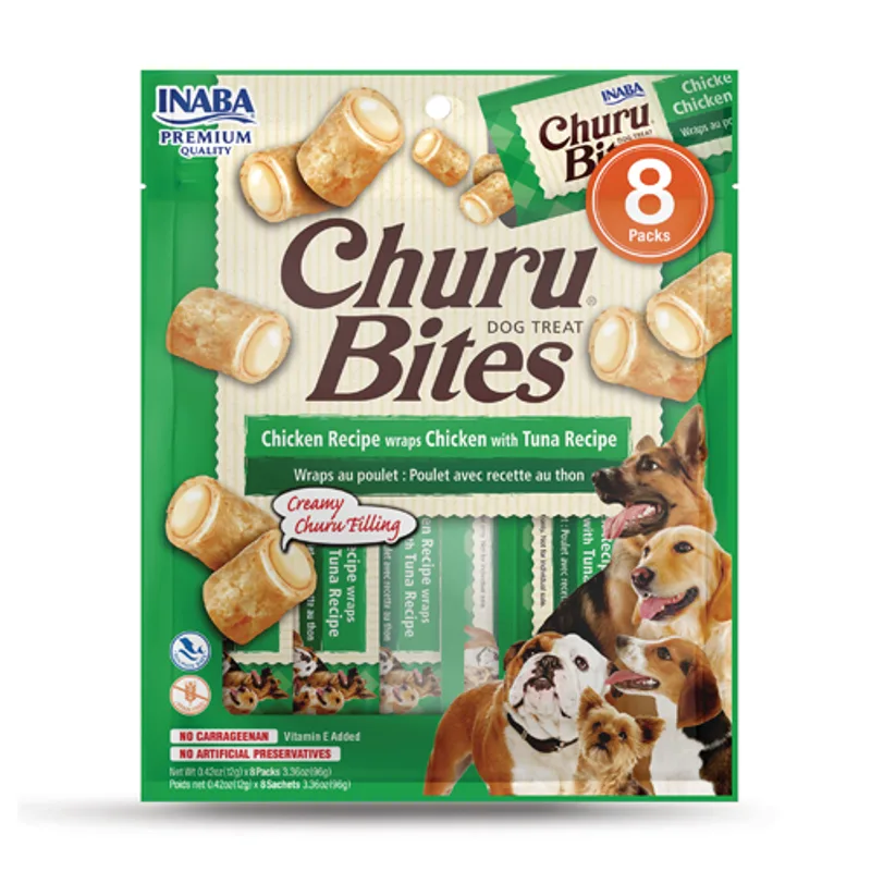 CHURU Bites Poulet & Thon 8 Tubes