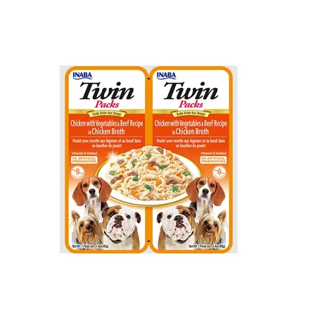 Twin Pack Dog Poulet Légumes & Bœuf 2x40 gr