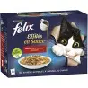 Humides Chat-FELIX Tendres Effilés en Sauce Sélection de la Campagne 12*85-Tunisie