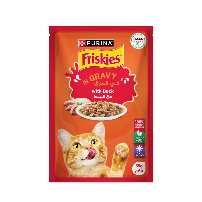 Humides Chat-Friskies pour chat en sauce au canard 85 g-Tunisie