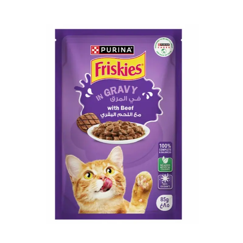 Humides Chat-Friskies pour chat en sauce au boeuf 85 g-Tunisie