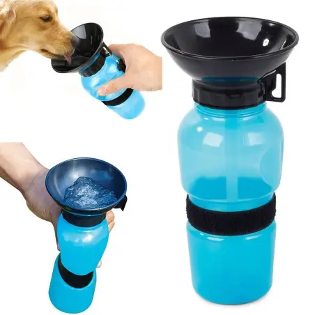Gamelles et Distributeurs-Gourde avec Bol intégré pour chien 500 ml-Tunisie