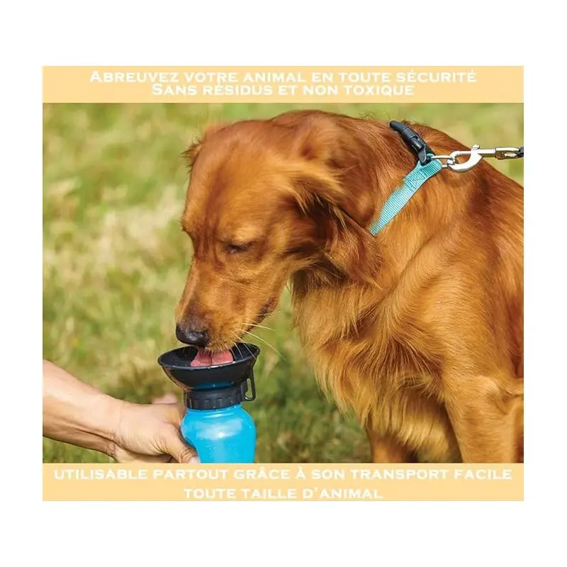 Gamelles et Distributeurs-Gourde avec Bol intégré pour chien 500 ml-Tunisie