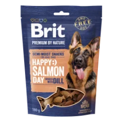 Brit Premium By Nature friandises tendres au Saumon et à l'Aneth 180g