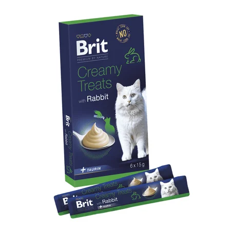 Sticks Crémeux pour Chat Brit Premium au Lapin 6 × 15g