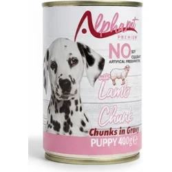 ALPHAPET Morceaux d'Agneau en Sauce pour Chiot 400 g