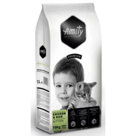 Croquettes Chat-AMITY Premium Chaton Poulet & Riz 10 kg-Tunisie