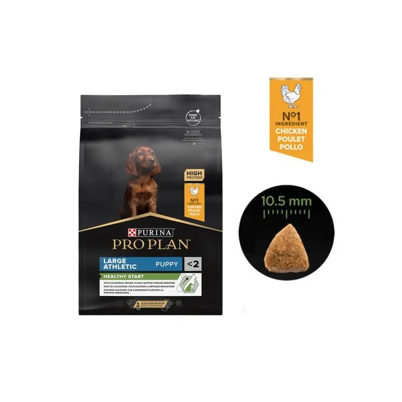 Croquette Chien-PRO PLAN LARGE ATHLETIC PUPPY CHICKEN 3KG-Tunisie