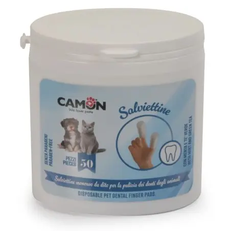Toilettage et Hygiène-LINGETTES DE DOIGTS DENTAIRES JETABLES CAMON (50 PCS)-Tunisie