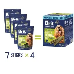 Brit Premium by Nature Dog Dental Snacks M, lot économique 28 pcs