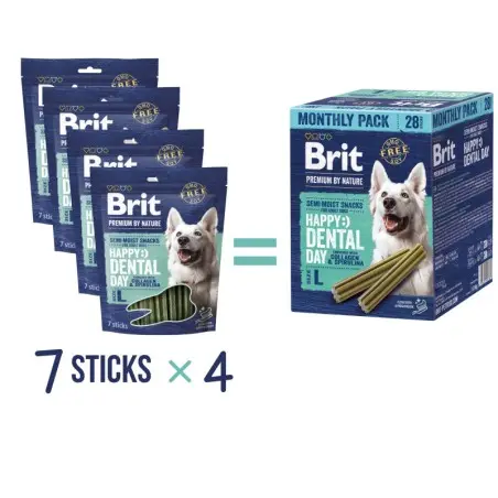Friandises Chien-Brit Premium by Nature Dog Dental Snacks L, lot économique 28 pcs-Tunisie