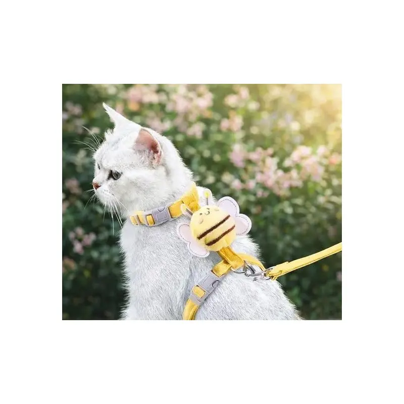 Collier Chat-Harnais chats et chiens forme abeille différents coloris-Tunisie