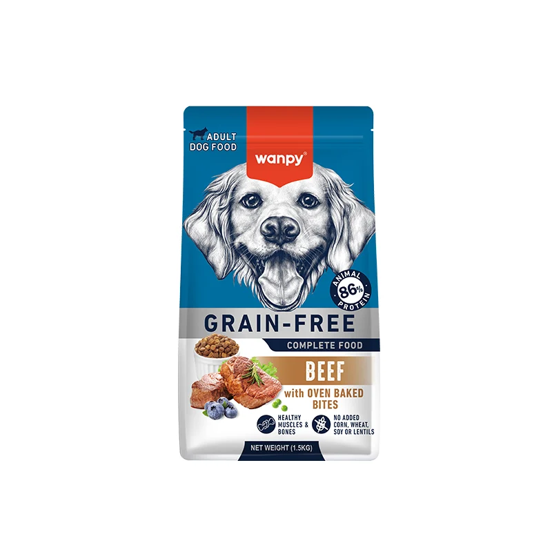 Wanpy Croquettes Grain Free au Boeuf pour Chien Adulte S/M 1,5kg