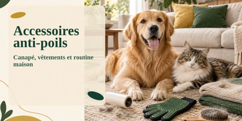 Poils de chien et chat sur canapé et vêtements : routine anti-poils