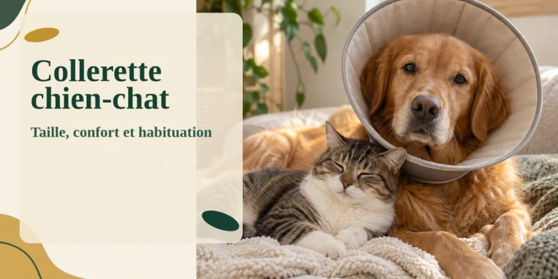 Collerette chien et chat : taille, confort et habituation