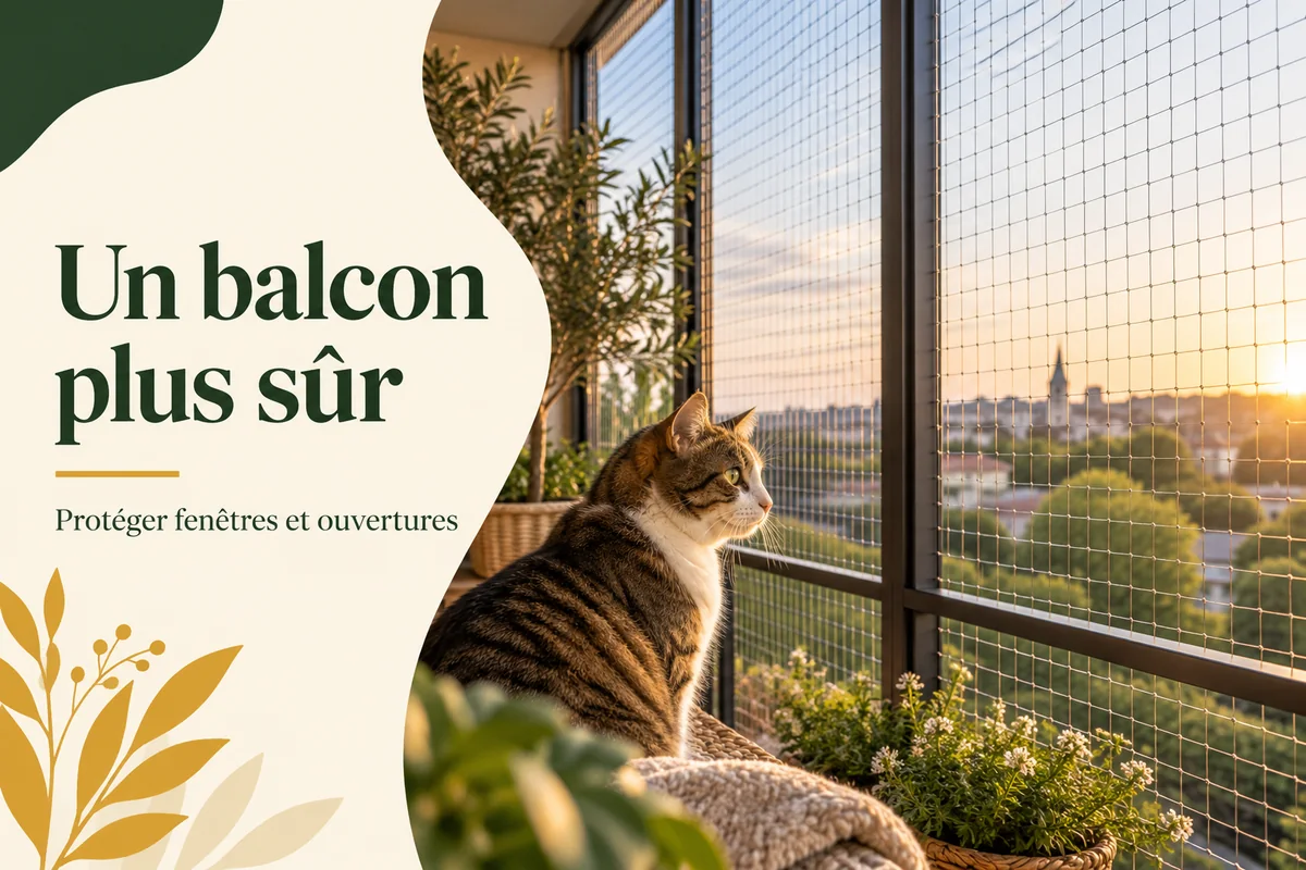 Balcon et fenêtres : sécuriser l’appartement quand on vit avec un chat