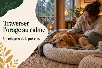 Chien qui a peur de l’orage : l’aider pendant les bruits et préparer la suite