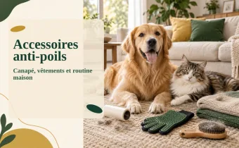 Poils de chien et chat sur canapé et vêtements : routine anti-poils